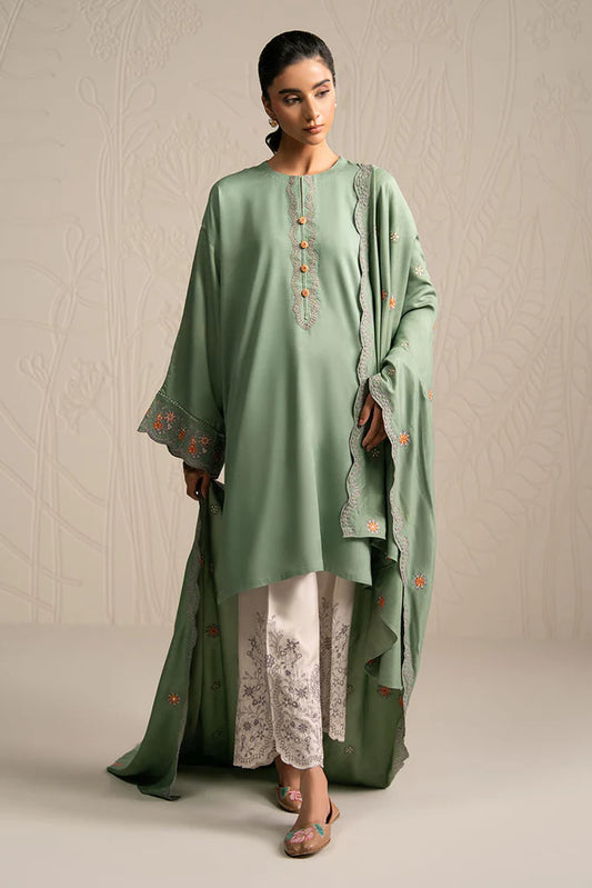 ASH MOSS-3PC (SHIRT, TROUSER & DUPATTA) | EXCLUSIVE PRET | Cross Stitch (RTS)