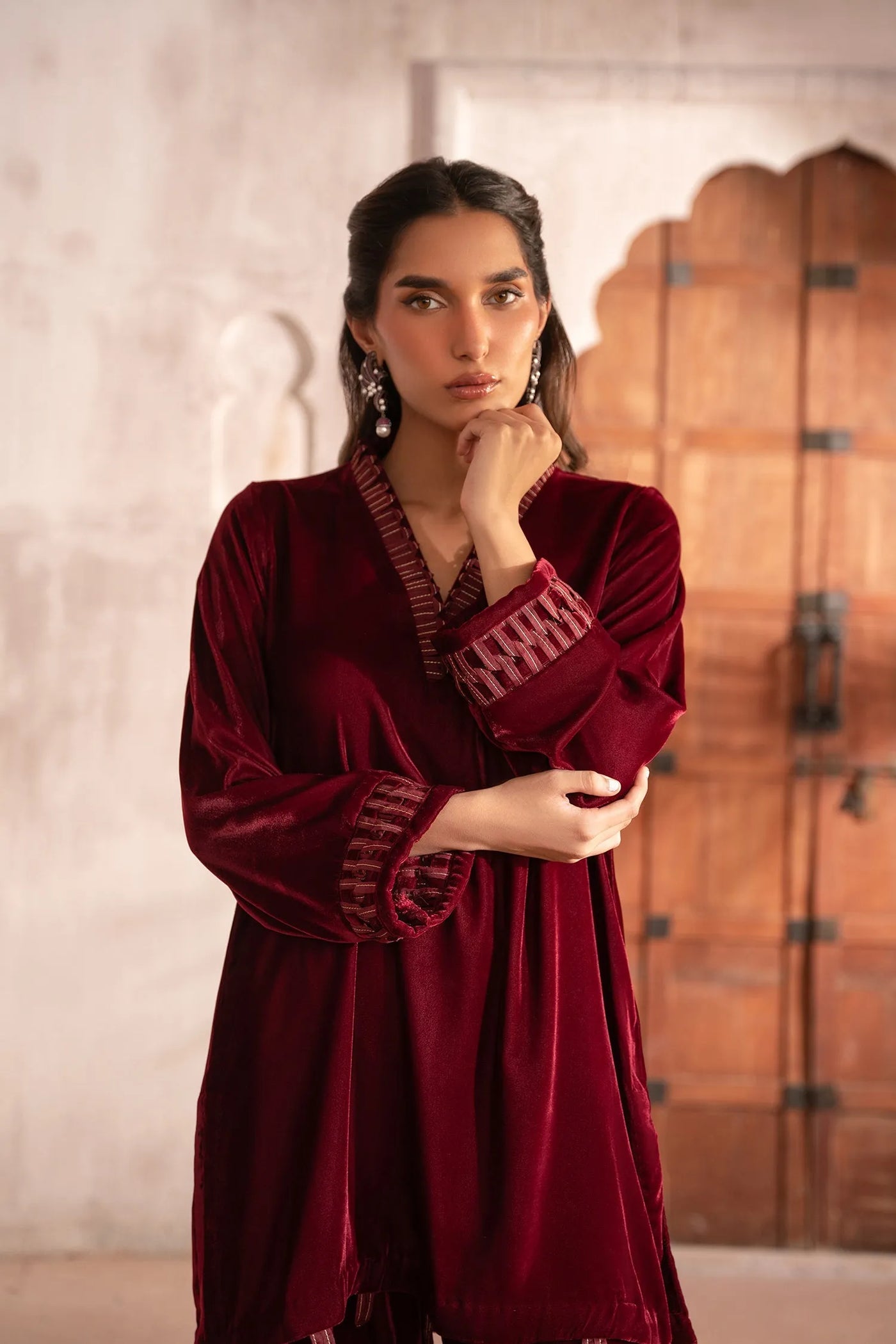 Maroon Madness | Velvet Collection '25 | Studio Mehr