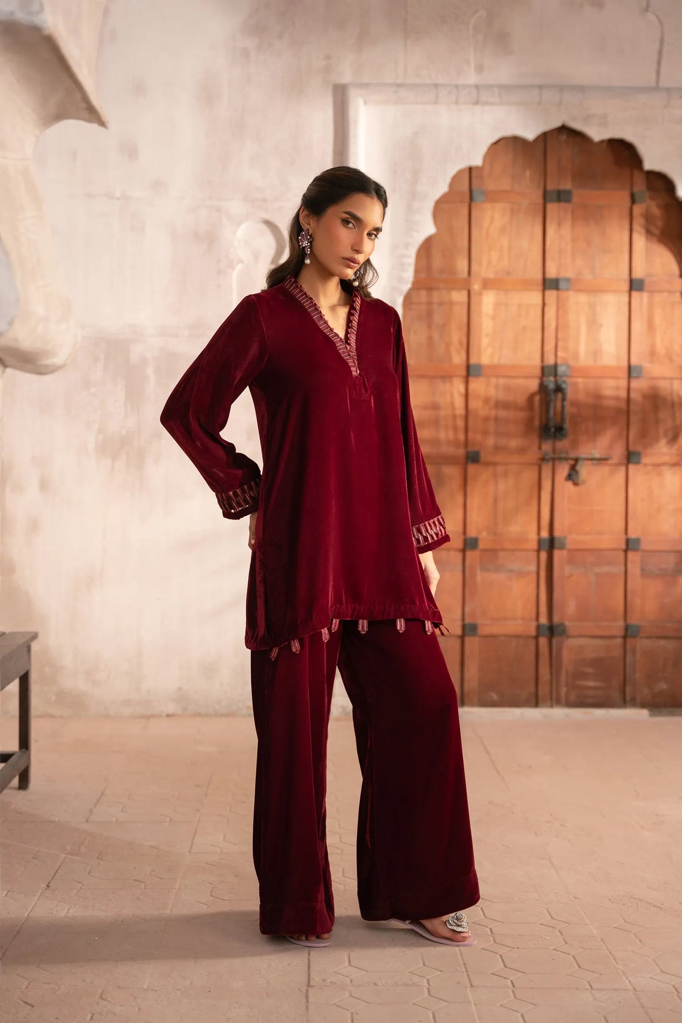 Maroon Madness | Velvet Collection '25 | Studio Mehr