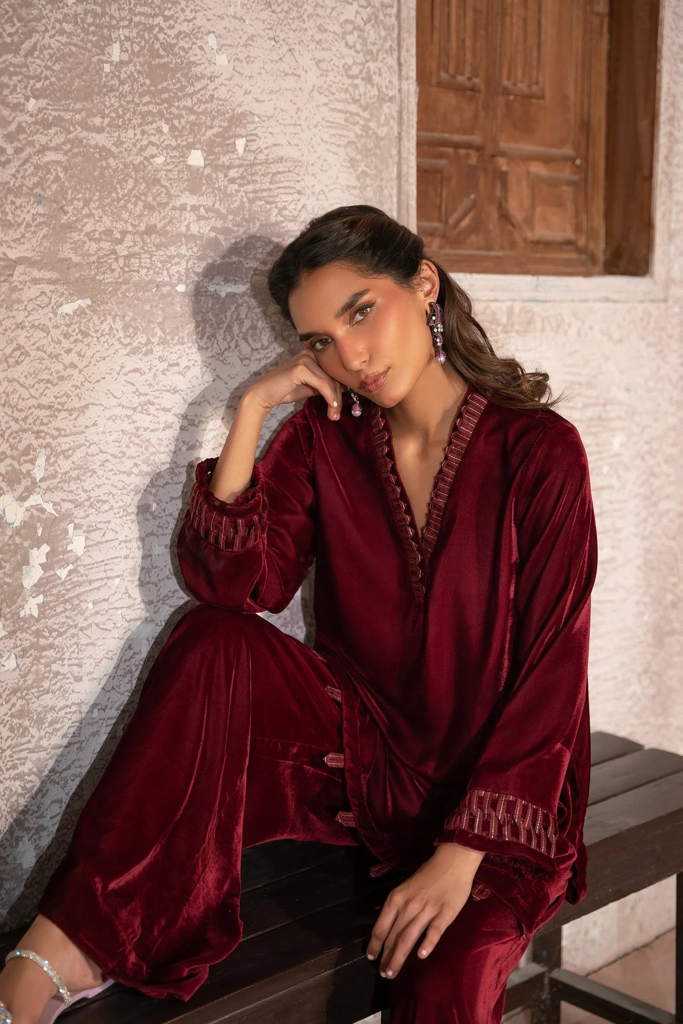 Maroon Madness | Velvet Collection '25 | Studio Mehr