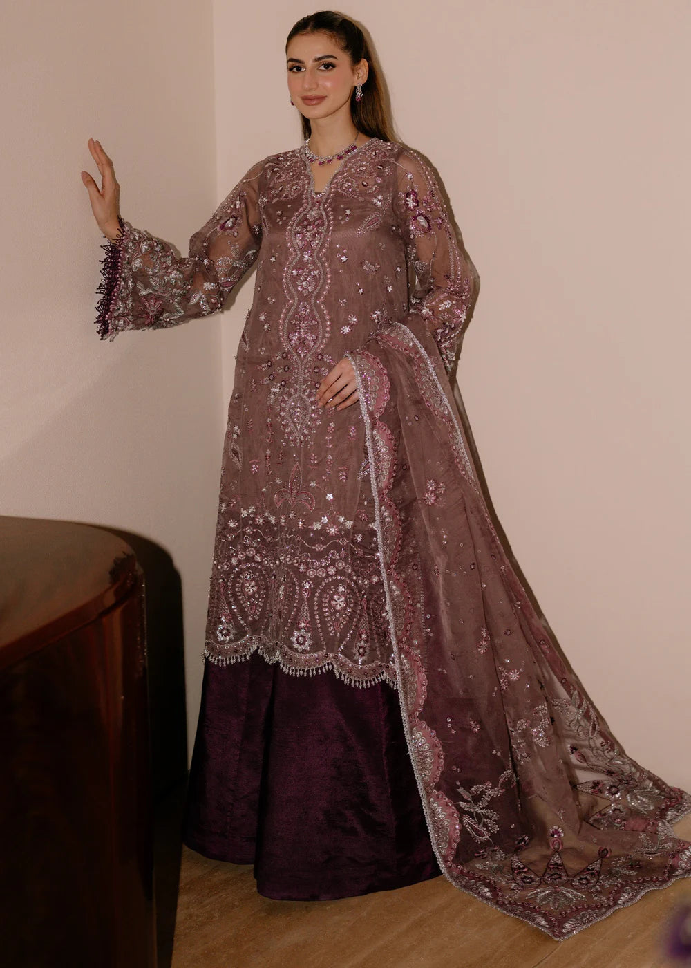 Wistful Mauve | Festive Stitched ‘25 | Sadaf Fawad Khan