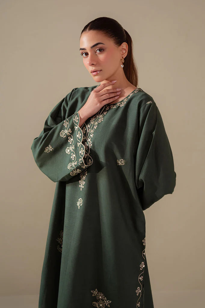 GREEN DEW EMBROIDERED LAWN SHIRT | EXCLUSIVE PRET | Cross Stitch