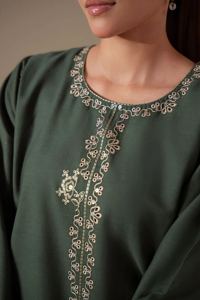GREEN DEW EMBROIDERED LAWN SHIRT | EXCLUSIVE PRET | Cross Stitch