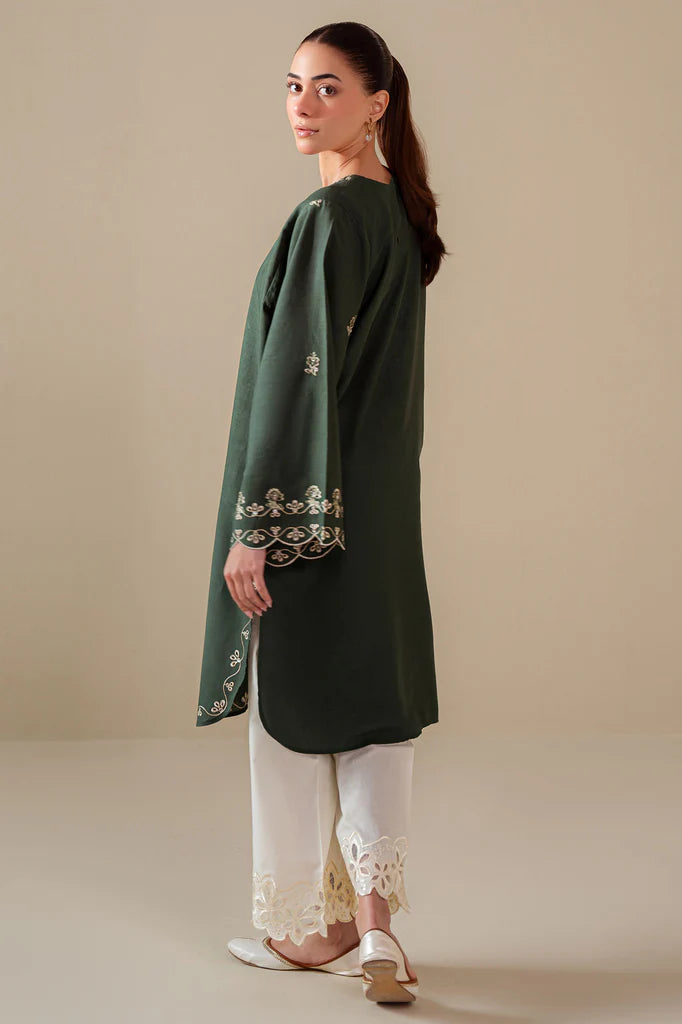 GREEN DEW EMBROIDERED LAWN SHIRT | EXCLUSIVE PRET | Cross Stitch