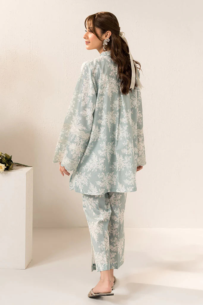 AQUATIC MAZE -2 PC (SHIRT & TROUSER) | EXCLUSIVE PRET | Cross Stitch
