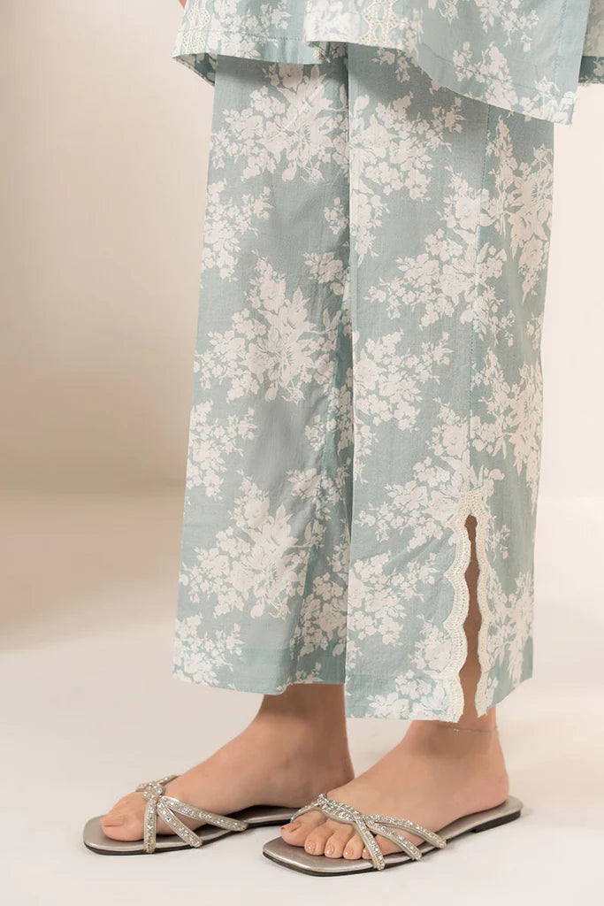 AQUATIC MAZE -2 PC (SHIRT & TROUSER) | EXCLUSIVE PRET | Cross Stitch