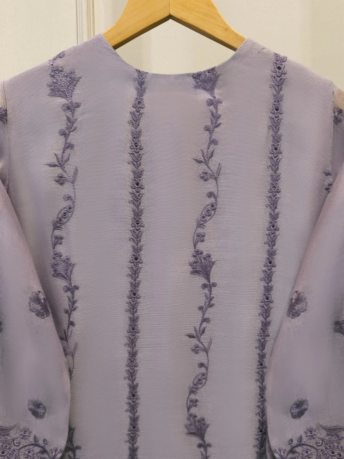 3 Piece - Pure Embroidered Cotton Net Suit S113805 | Aghanoor Bridal