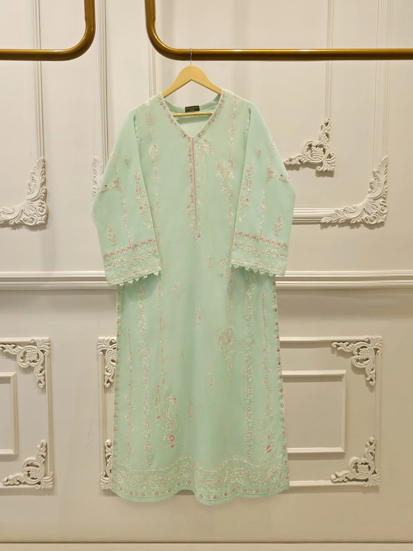 Pure Embroidered Kora Cotton Shirt S113837 | Aghanoor Bridal