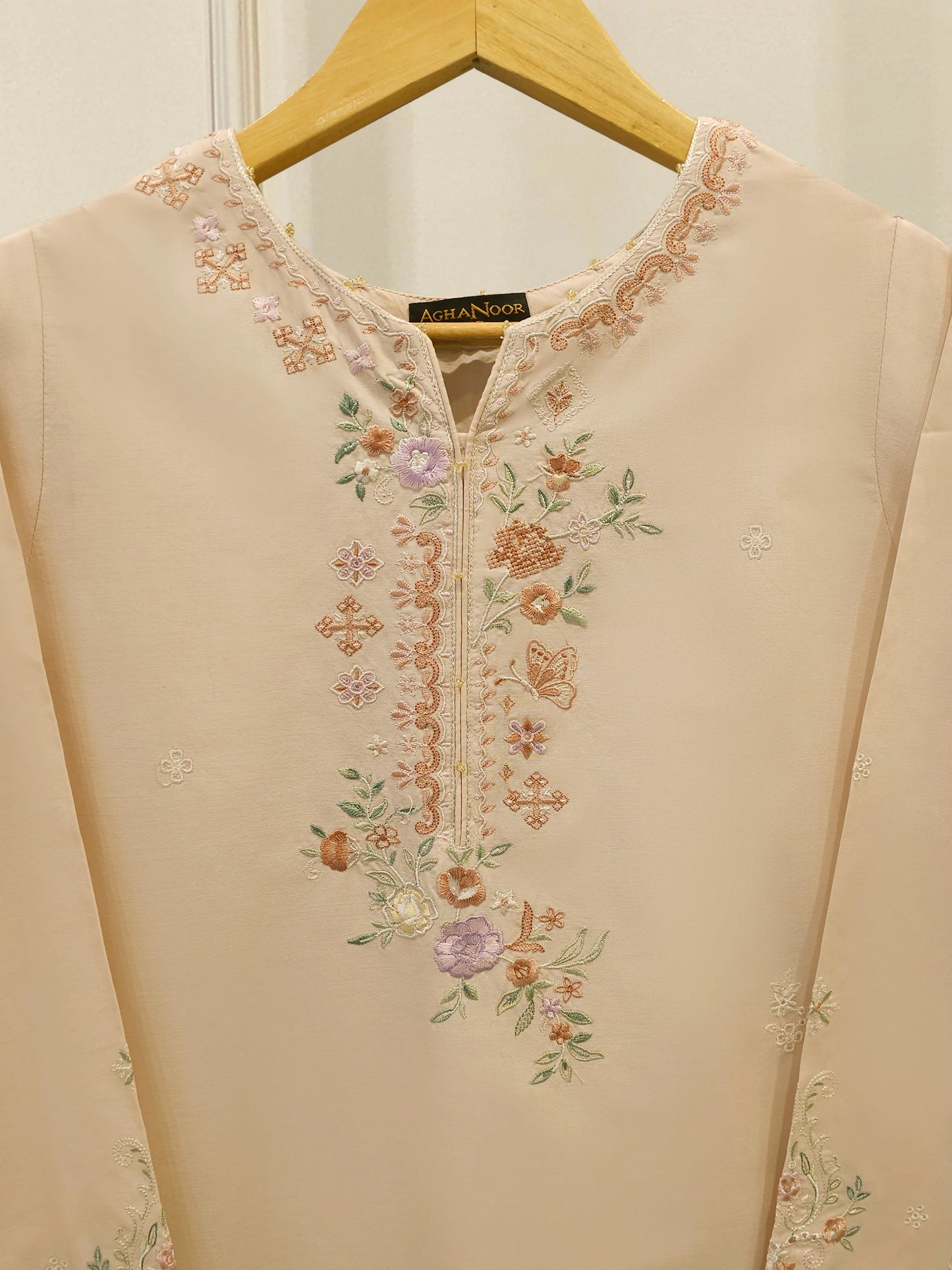 2 Piece - Embroidered Cambric Suit S113770 | Aghanoor Bridal