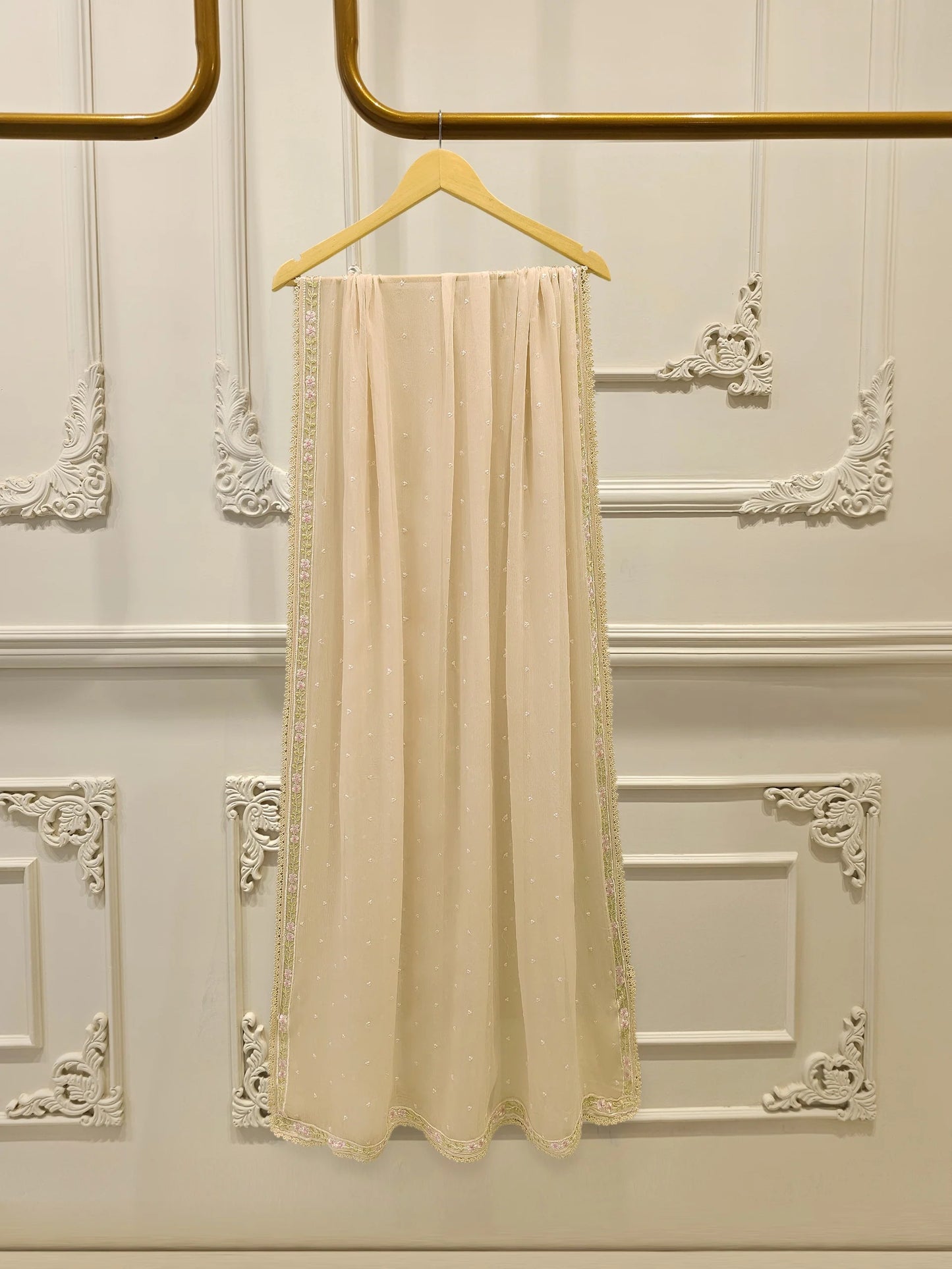 3 Piece - Pure Embroidered Cotton Net Suit S113844 | Aghanoor Bridal