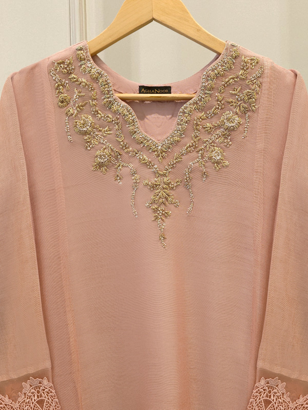 Pure Embroidered Cotton Net Shirt S113812 | Aghanoor Bridal