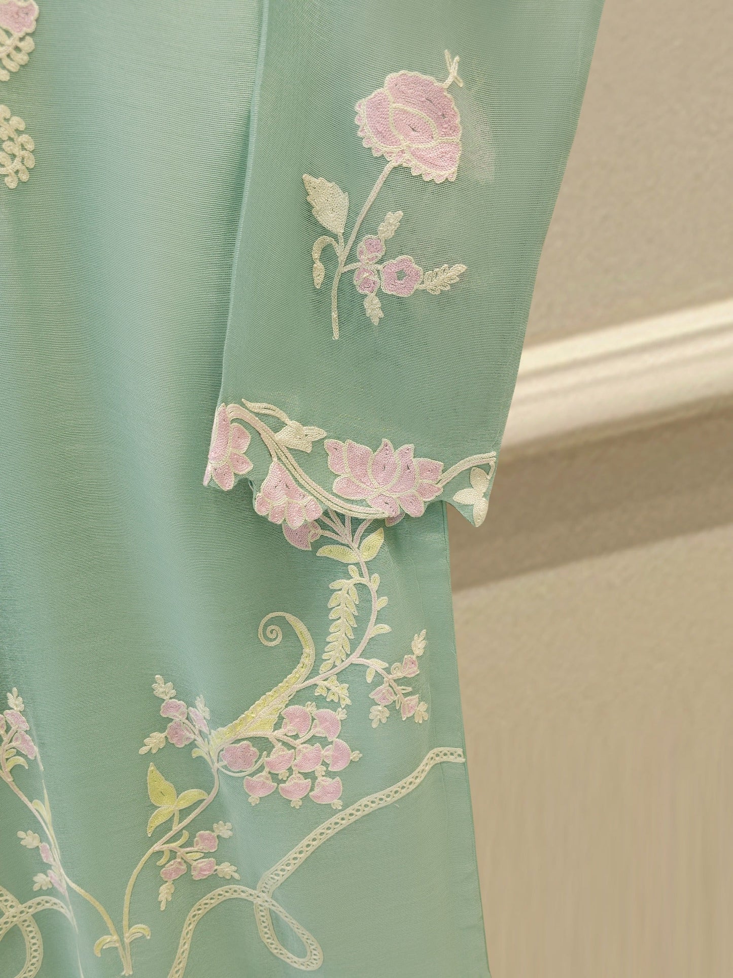 2 Piece - Pure Embroidered Cotton Net Suit S113855 | Aghanoor Bridal