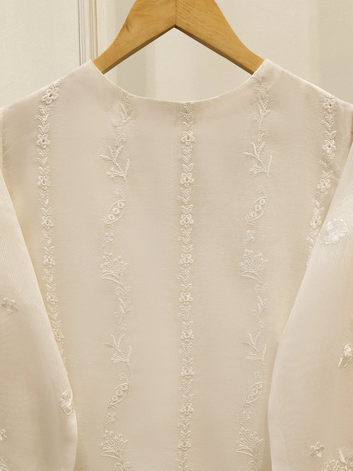 3 Piece - Pure Embroidered Cotton Net Suit S113799 | Aghanoor Bridal