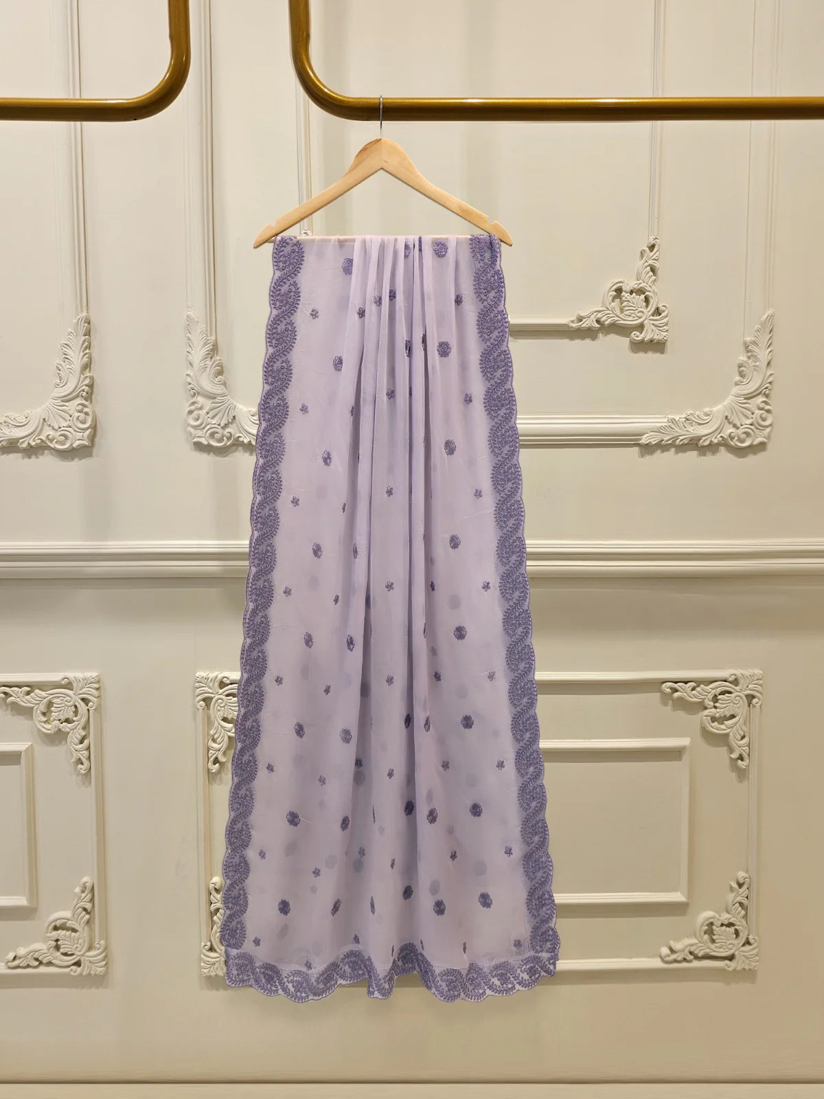 3 Piece - Pure Embroidered Cotton Net Suit S113805 | Aghanoor Bridal