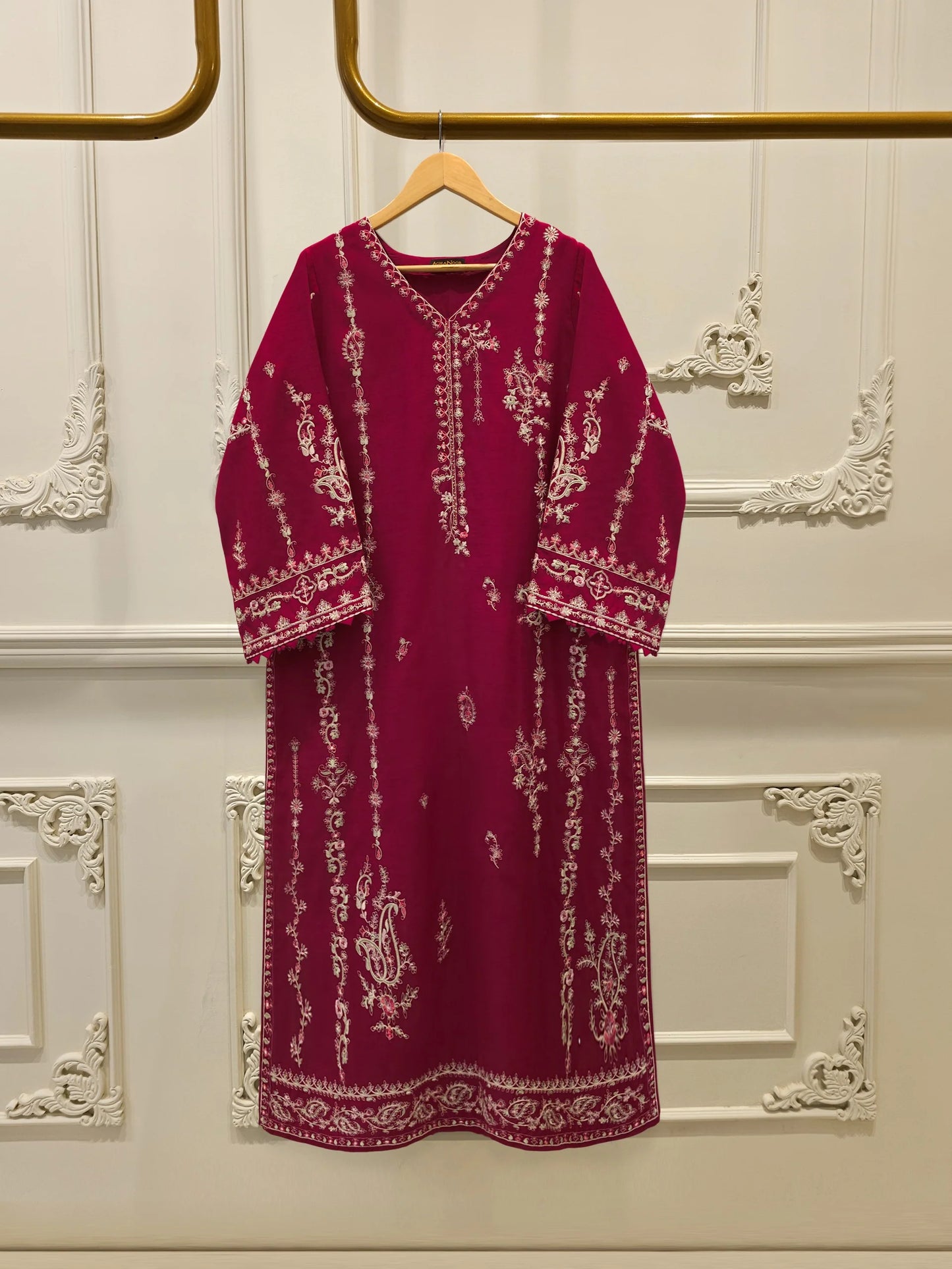 Pure Embroidered Kora Cotton Shirt S113836 | Aghanoor Bridal