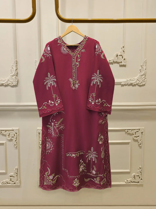 2 Piece - Embroidered Kora Cotton Suit S113813 | Aghanoor Bridal