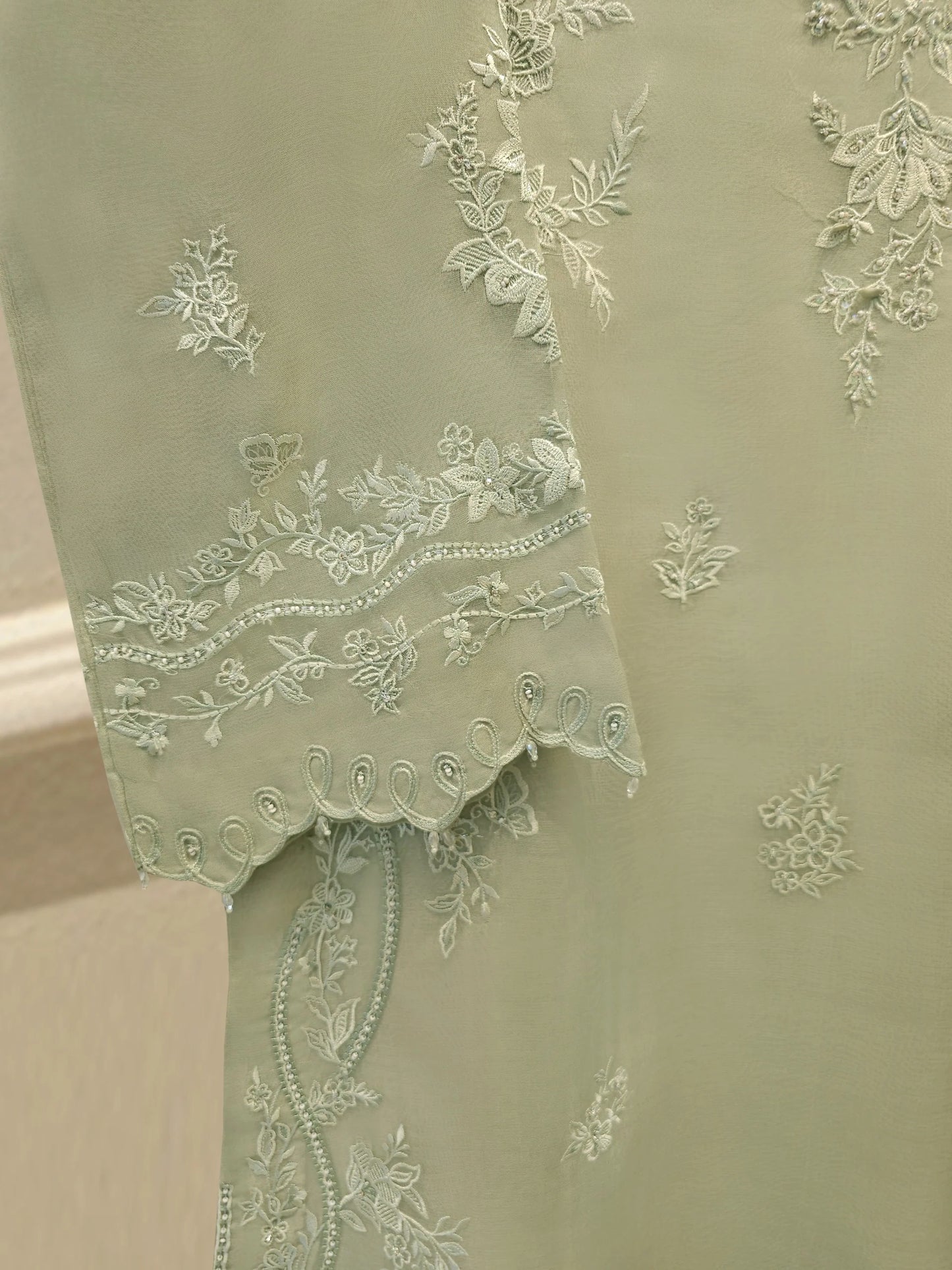 Pure Embroidered Organza Shirt S113948 | Aghanoor Bridal
