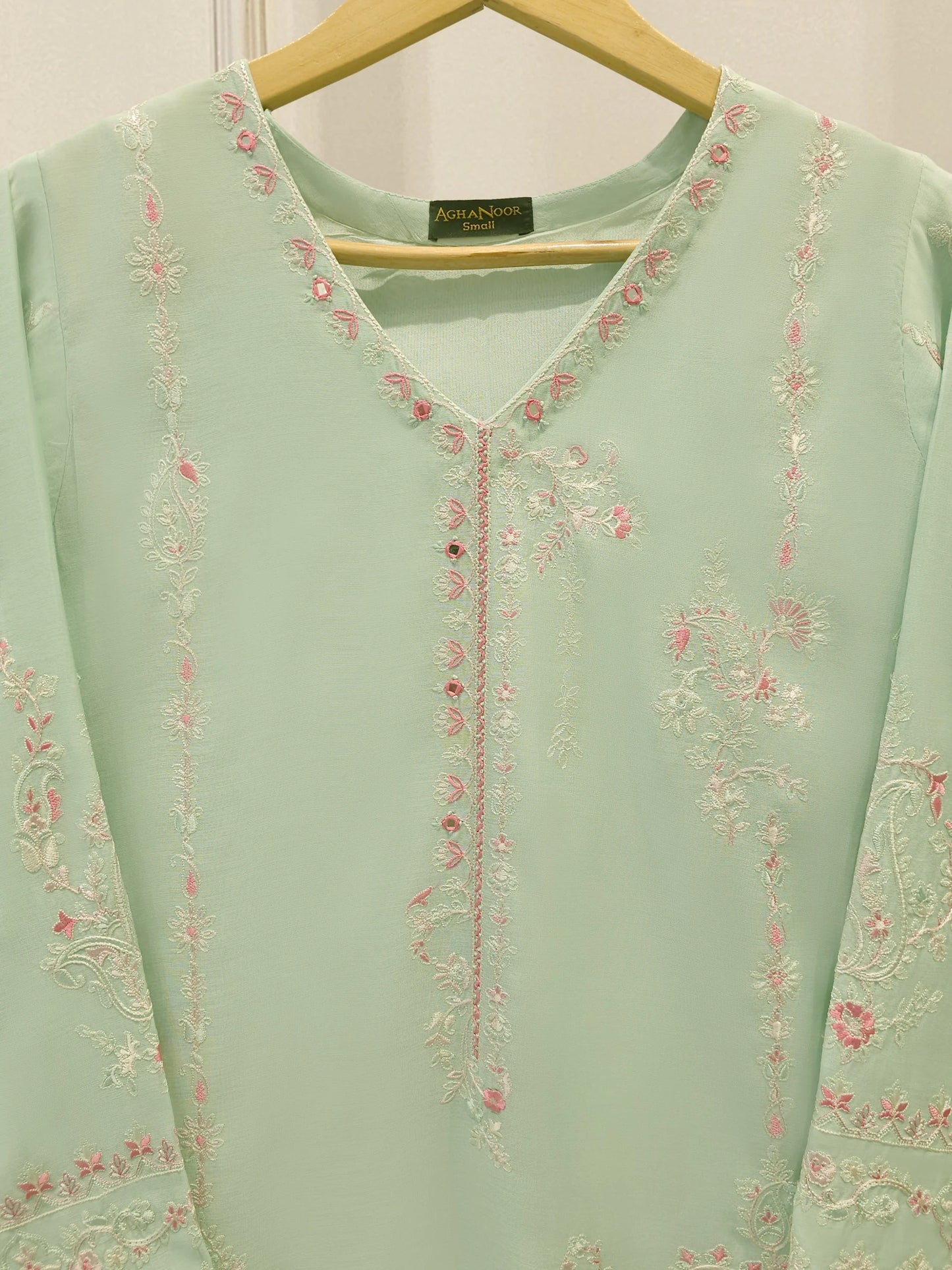 Pure Embroidered Kora Cotton Shirt S113837 | Aghanoor Bridal