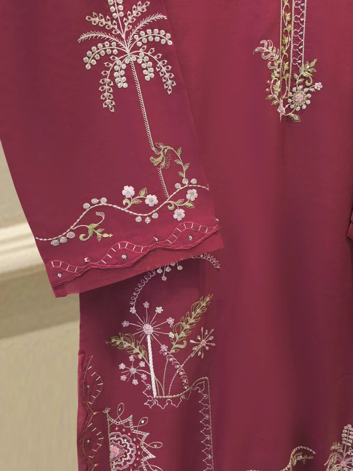 2 Piece - Embroidered Kora Cotton Suit S113813 | Aghanoor Bridal