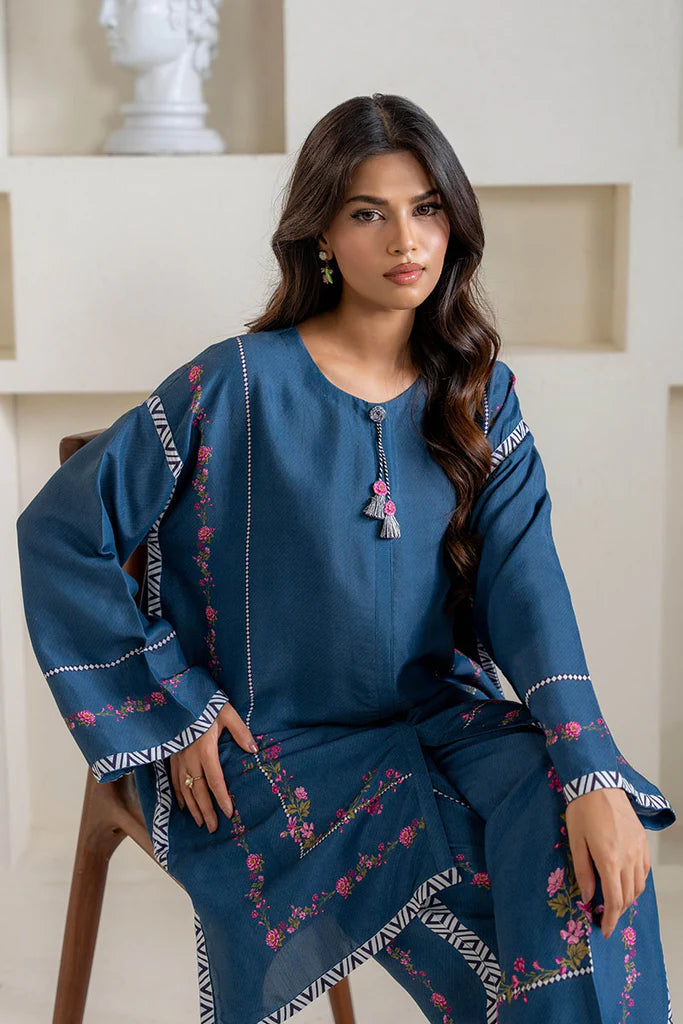 MIDNIGHT NAVY-2PC (SHIRT & TROUSER) | EXCLUSIVE PRET | Cross Stitch