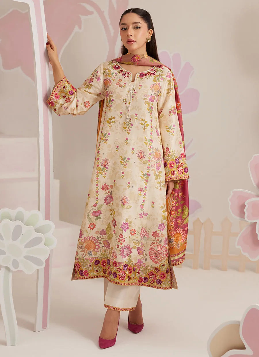 Tunic, Izaar And Dupatta | Ramadan Eid Frou Frou '26 | FARAH TALIB AZIZ