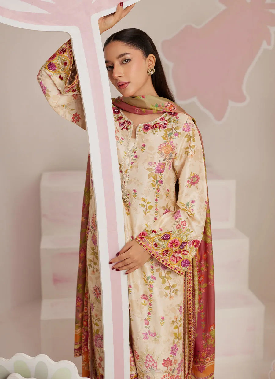 Tunic, Izaar And Dupatta | Ramadan Eid Frou Frou '26 | FARAH TALIB AZIZ