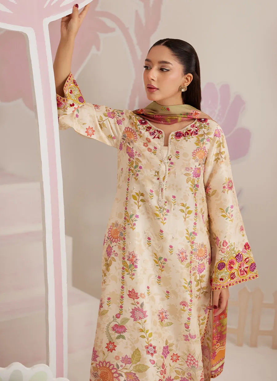 Tunic, Izaar And Dupatta | Ramadan Eid Frou Frou '26 | FARAH TALIB AZIZ