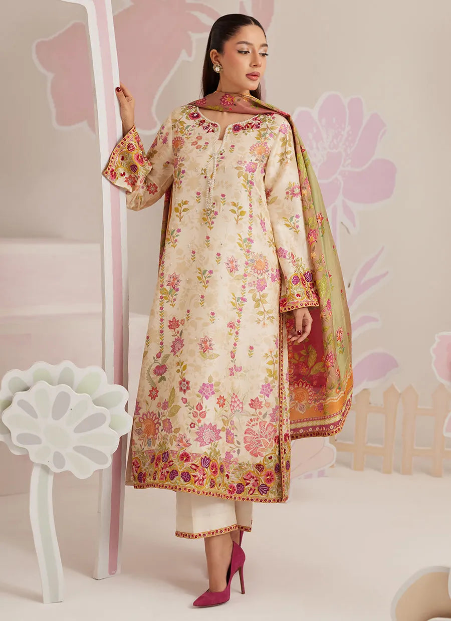 Tunic, Izaar And Dupatta | Ramadan Eid Frou Frou '26 | FARAH TALIB AZIZ