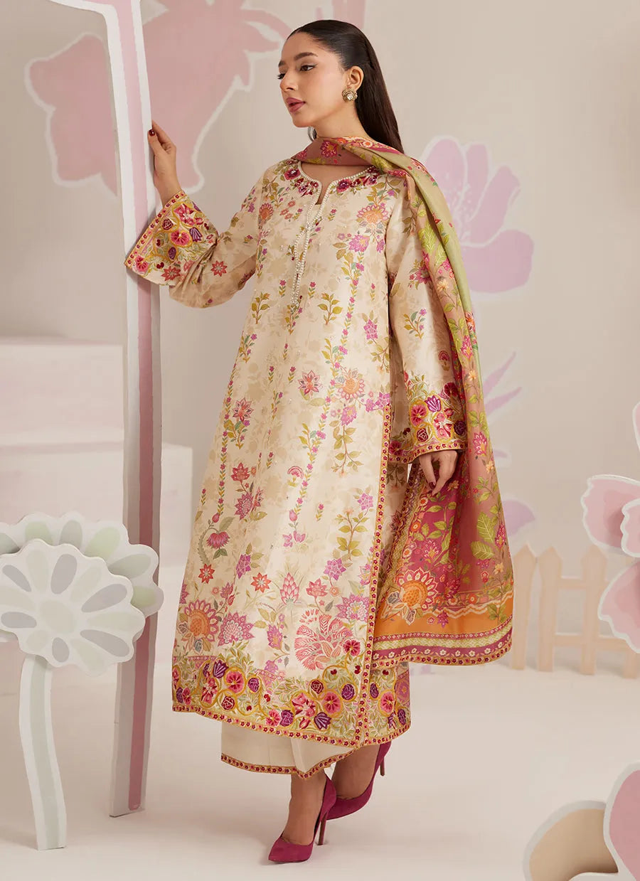 Tunic, Izaar And Dupatta | Ramadan Eid Frou Frou '26 | FARAH TALIB AZIZ