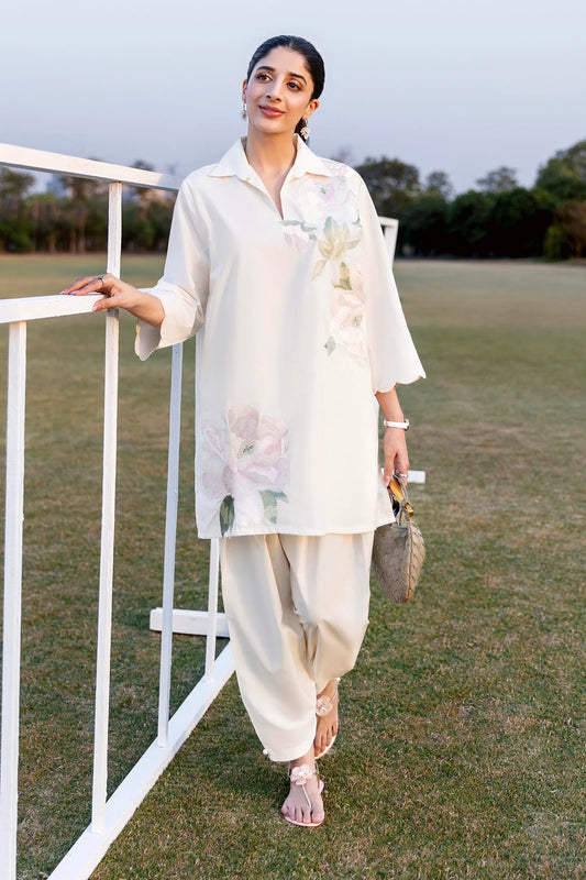 STITCHED ESSENTIAL SHIRT + BOTTOM | Sana Safinaz