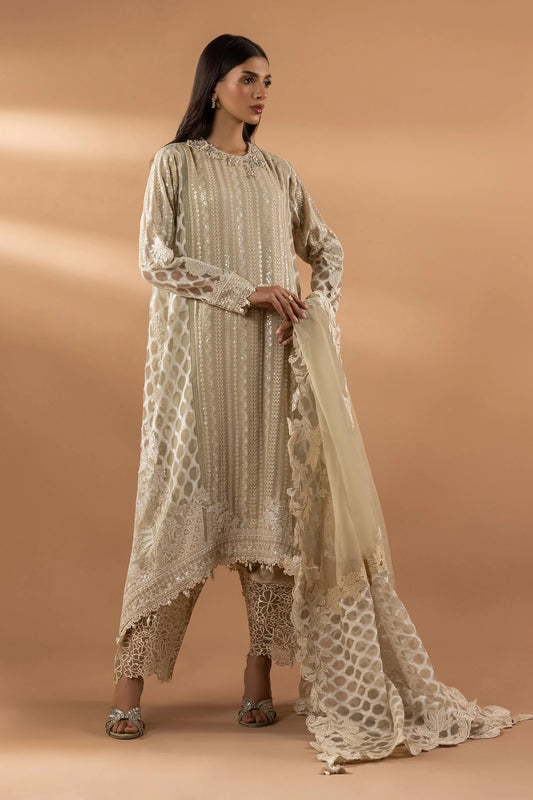 STITCHED EMBROIDERED SUIT | Sana Safinaz