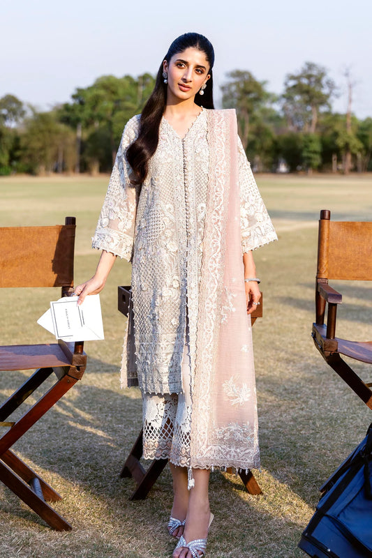 STITCHED EMBROIDERED COTTON SHIRT + CULOTTE + DUPATTA | Sana Safinaz