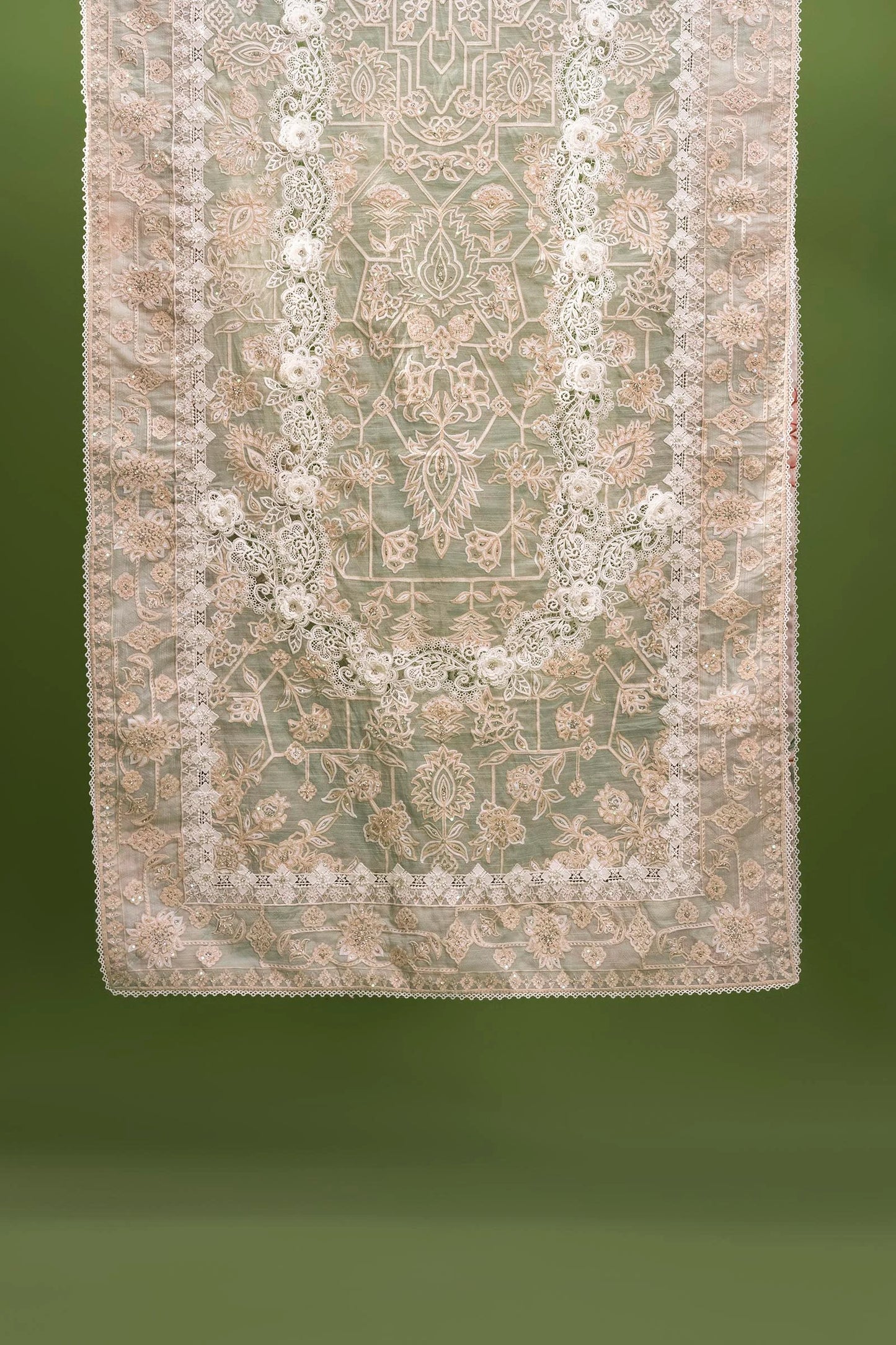 STITCHED LUXURY DUPATTA | SS25FOR318D | LUXURY PRET | SANA SAFINAZ