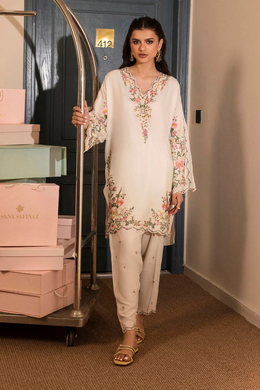 STITCHED VISCOSE EMBROIDERED SHIRT + SHALWAR | Sana Safinaz