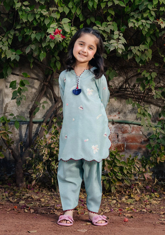 Mersana Sky Blue Kids | New Arrivals | Zainab Zulfiqar Kidswear