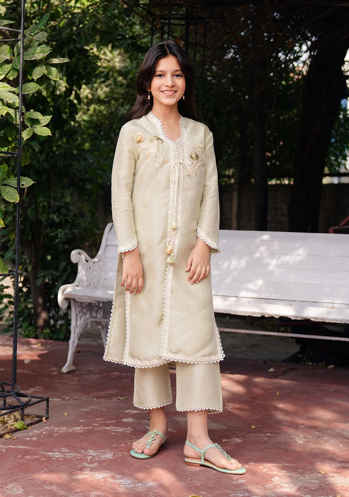 Kira Pistachio Kids | New Arrivals | Zainab Zulfiqar Kidswear