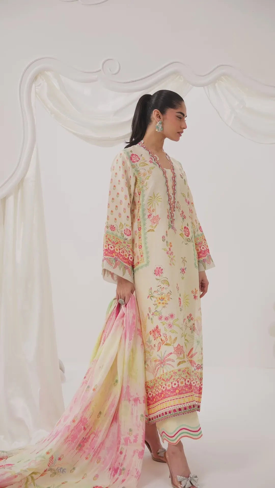 Zelara Shirt And Dupatta | Ramadan Eid Frou Frou '26 | FARAH TALIB AZIZ